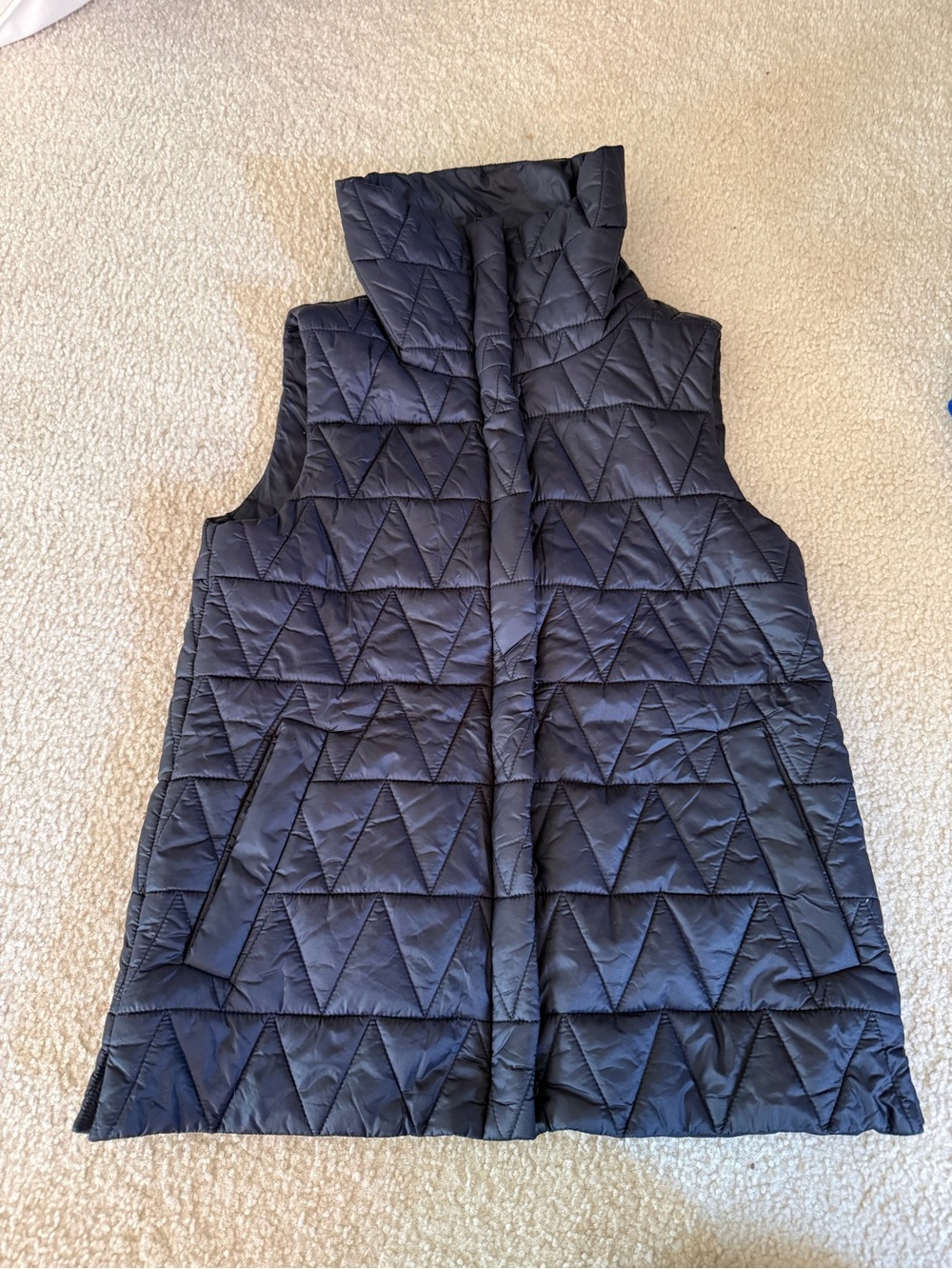 Eileen Fisher Black Quilted Sleeveless Puffer Vest XXS